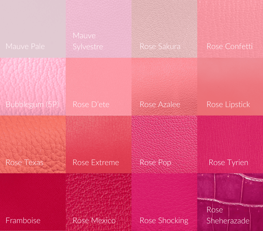 Hermes Pink Colors